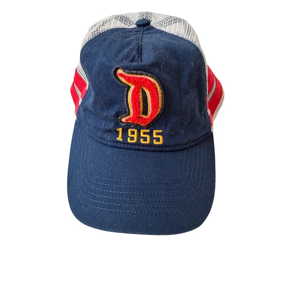 Disney Parks 1955 Disneyland Trucker Hat Blue Red Size Adult OSFM